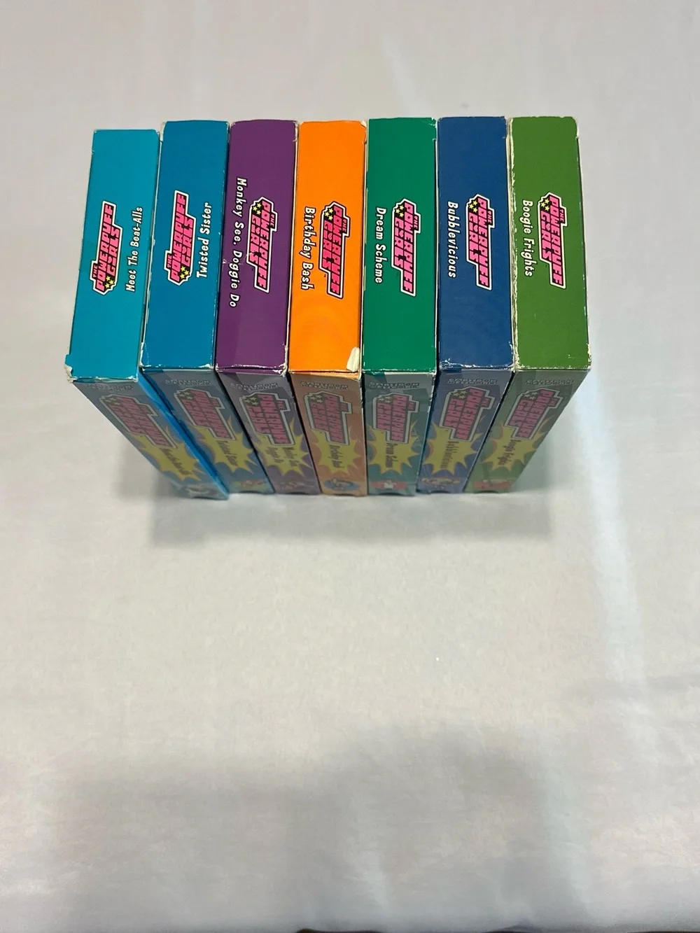 Vintage Cartoon Network Powerpuff Girls VHS movies 7 of them! Like new